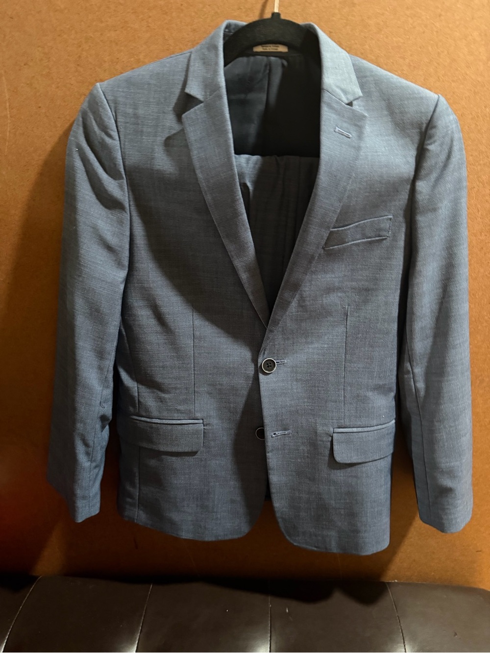 Calvin Klein kids 12 R 2 pieces suit (pants/ jacket) plain- wave suite ( blue)